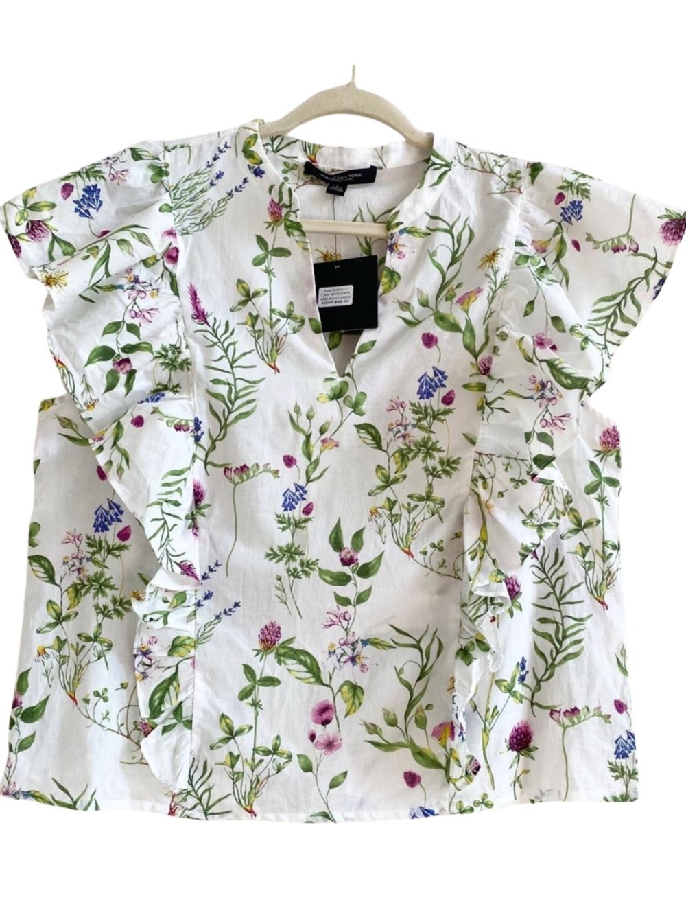 Marc New York Botanical Wildflower Ruffle Blouse -
Size Medium - Picture 4 of 13